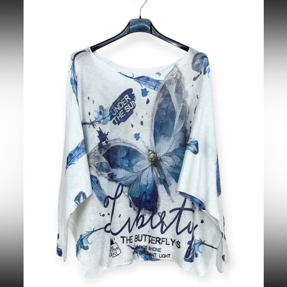 Made in Italy beautiful oversized graphic Tunic - Picture 1 of 1